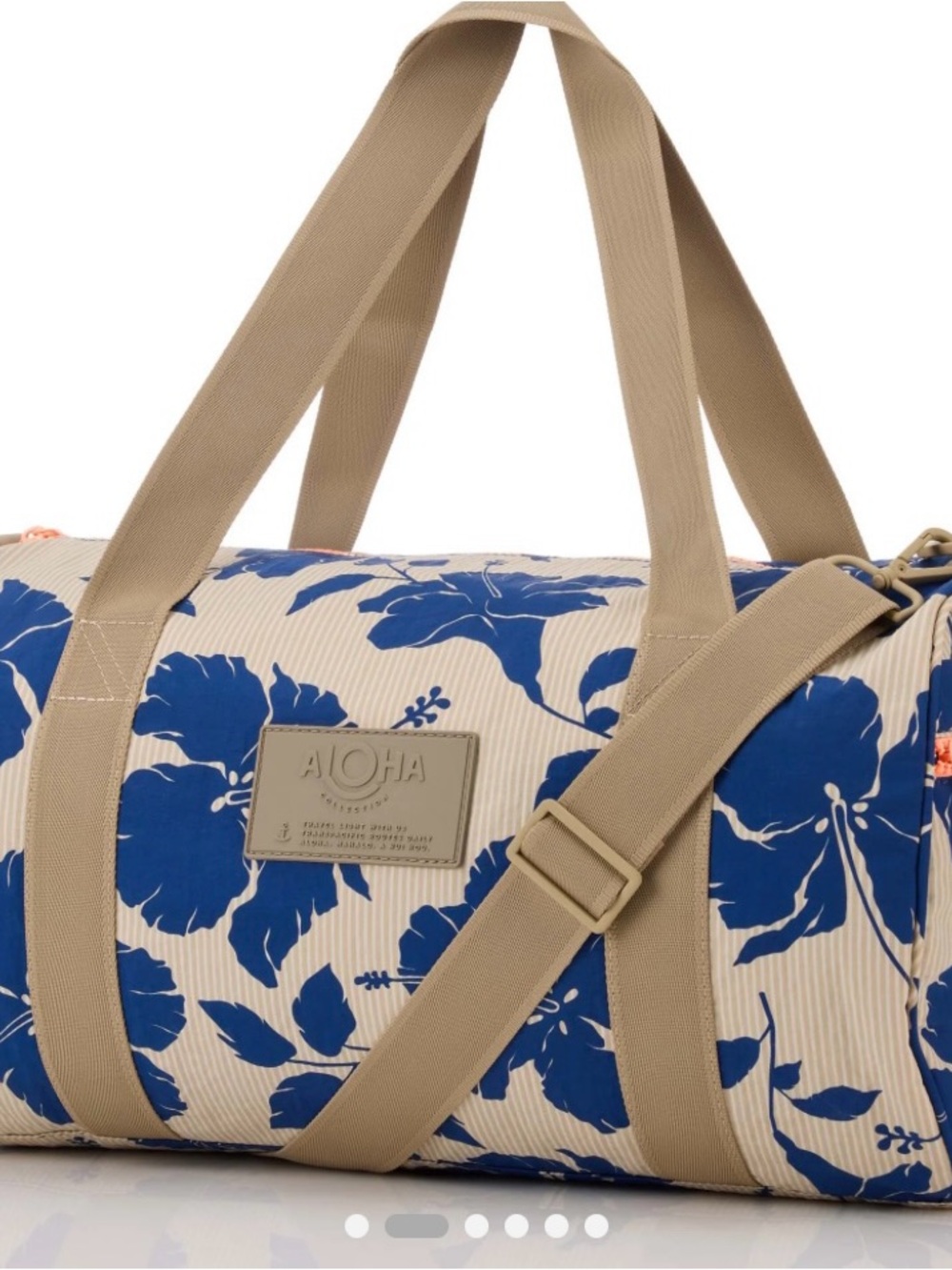 NWT Aloha Collection Keep It Light Sporty Duffle in Salina Tiny Stripe